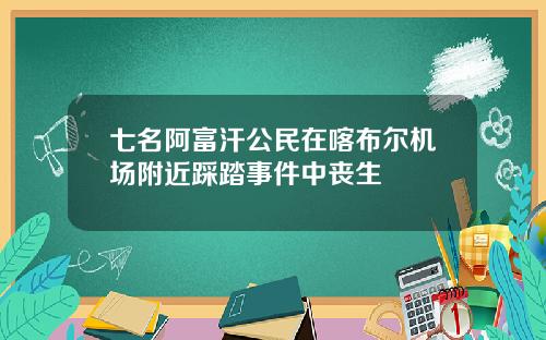 七名阿富汗公民在喀布尔机场附近踩踏事件中丧生