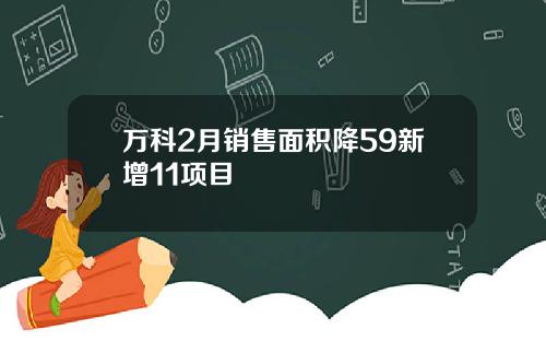 万科2月销售面积降59新增11项目