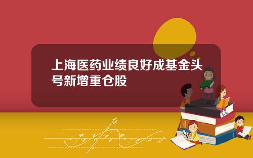 上海医药业绩良好成基金头号新增重仓股