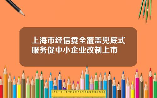 上海市经信委全覆盖兜底式服务促中小企业改制上市