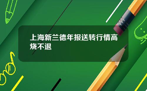 上海新兰德年报送转行情高烧不退