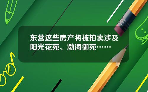 东营这些房产将被拍卖涉及阳光花苑、渤海御苑……