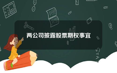 两公司披露股票期权事宜