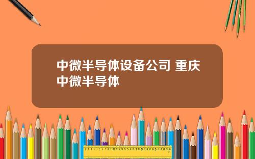 中微半导体设备公司 重庆中微半导体