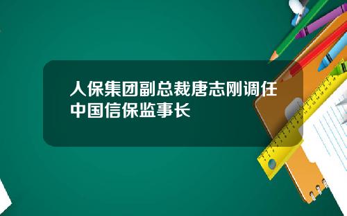 人保集团副总裁唐志刚调任中国信保监事长