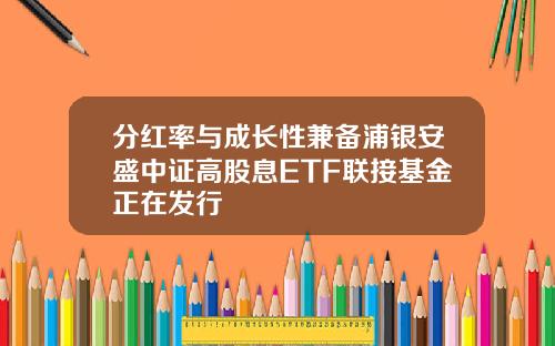 分红率与成长性兼备浦银安盛中证高股息ETF联接基金正在发行