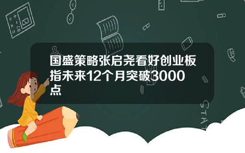 国盛策略张启尧看好创业板指未来12个月突破3000点