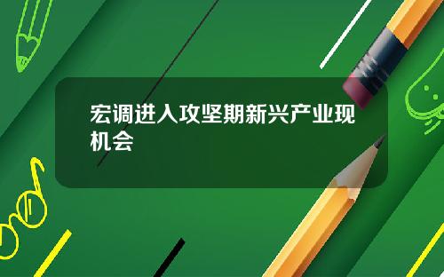 宏调进入攻坚期新兴产业现机会