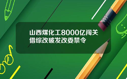 山西煤化工8000亿闯关借综改破发改委禁令