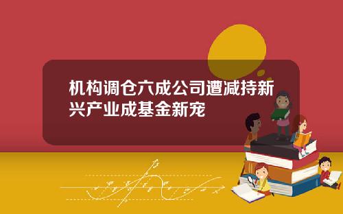 机构调仓六成公司遭减持新兴产业成基金新宠