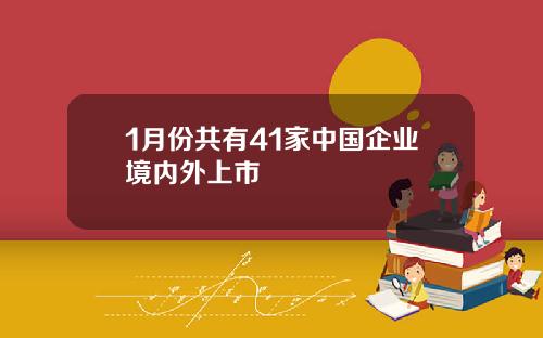 1月份共有41家中国企业境内外上市