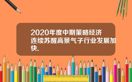 2020年度中期策略经济连续苏醒高景气子行业发展加快.