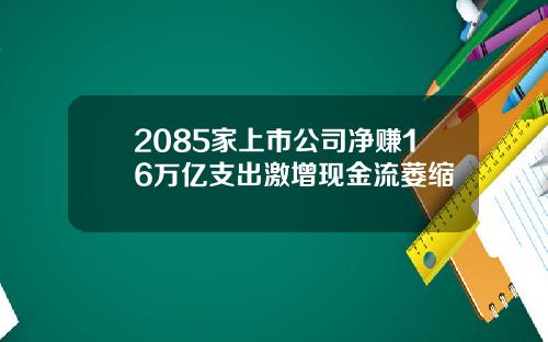 2085家上市公司净赚16万亿支出激增现金流萎缩