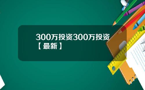 300万投资300万投资【最新】