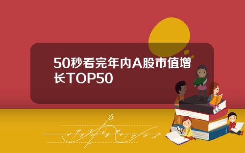 50秒看完年内A股市值增长TOP50