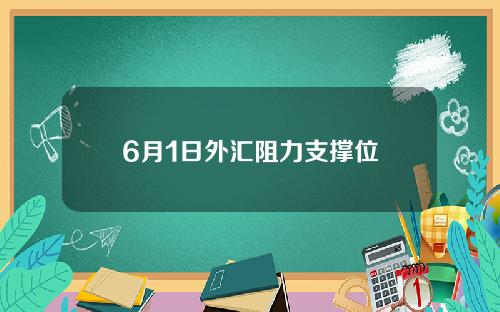 6月1日外汇阻力支撑位