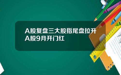 A股复盘三大股指尾盘拉升A股9月开门红