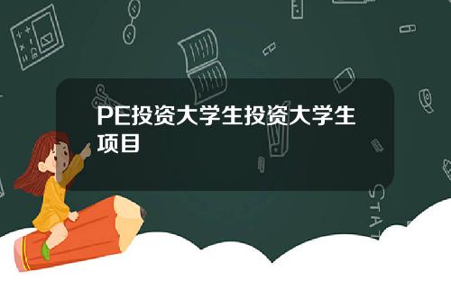 PE投资大学生投资大学生项目