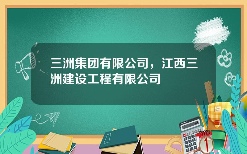 三洲集团有限公司，江西三洲建设工程有限公司