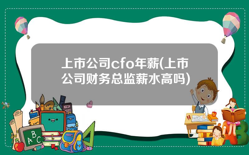 上市公司cfo年薪(上市公司财务总监薪水高吗)