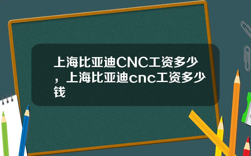 上海比亚迪CNC工资多少，上海比亚迪cnc工资多少钱