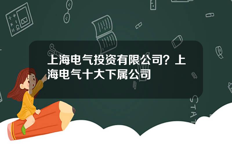 上海电气投资有限公司？上海电气十大下属公司