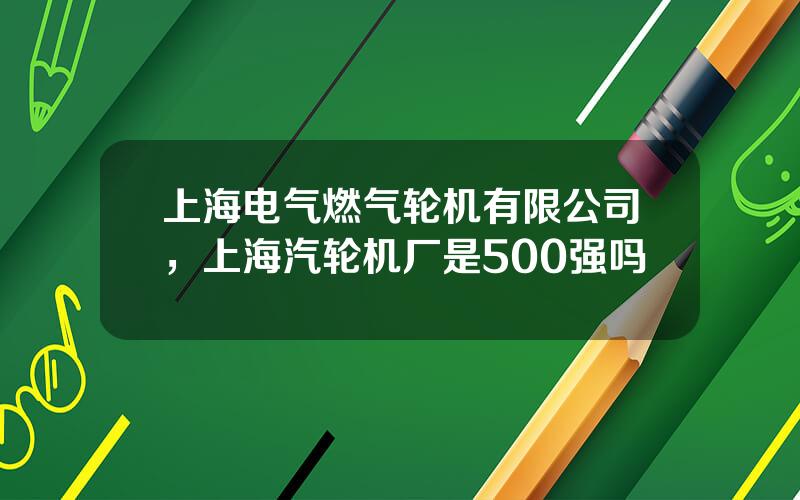 上海电气燃气轮机有限公司，上海汽轮机厂是500强吗