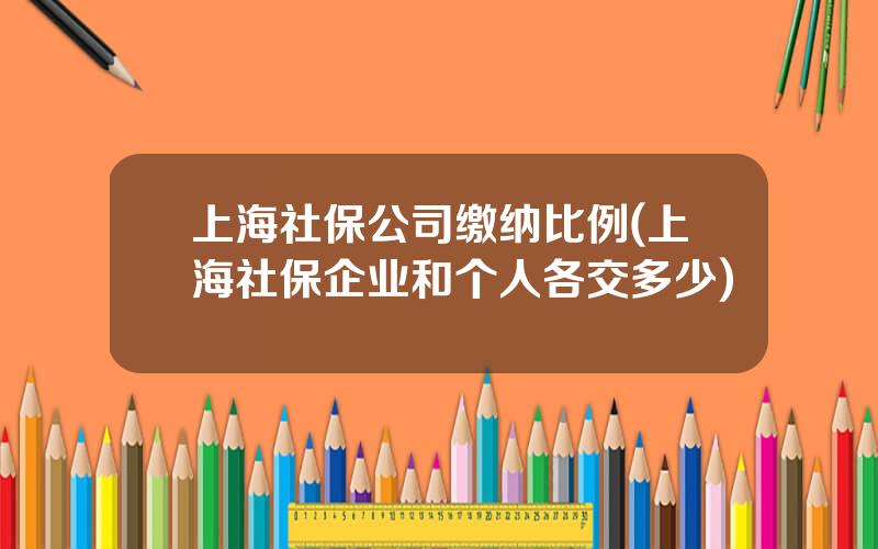 上海社保公司缴纳比例(上海社保企业和个人各交多少)