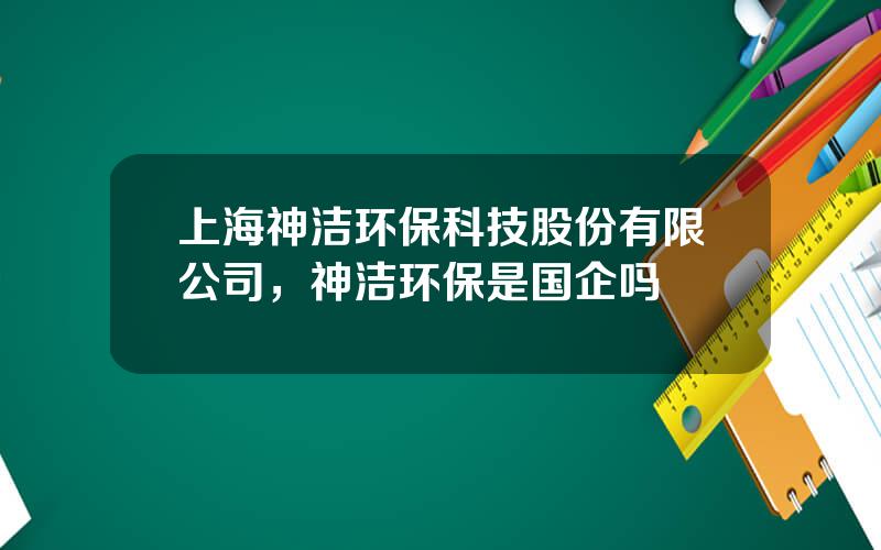 上海神洁环保科技股份有限公司，神洁环保是国企吗