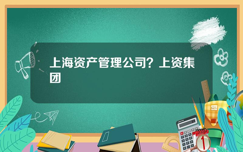 上海资产管理公司？上资集团