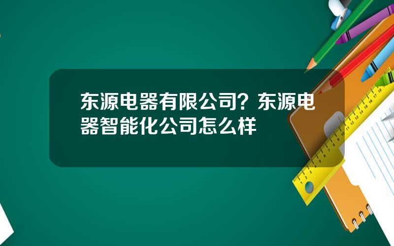 东源电器有限公司？东源电器智能化公司怎么样