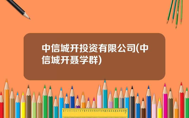 中信城开投资有限公司(中信城开聂学群)