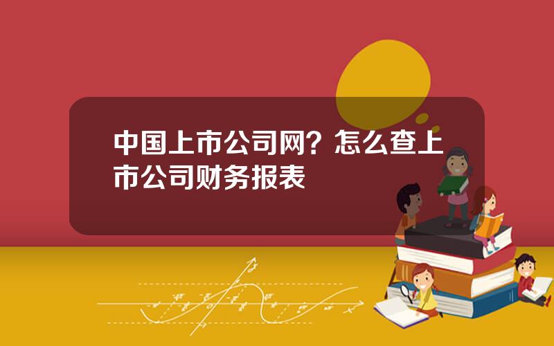 中国上市公司网？怎么查上市公司财务报表