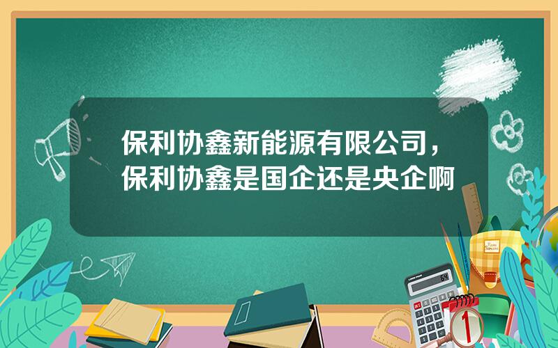 保利协鑫新能源有限公司，保利协鑫是国企还是央企啊