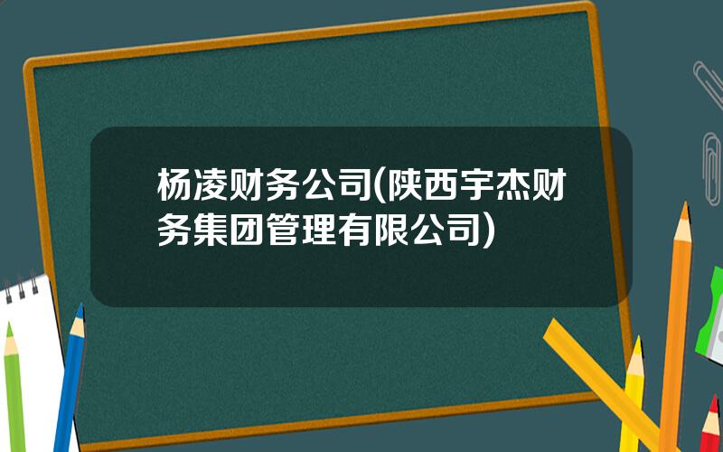 杨凌财务公司(陕西宇杰财务集团管理有限公司)